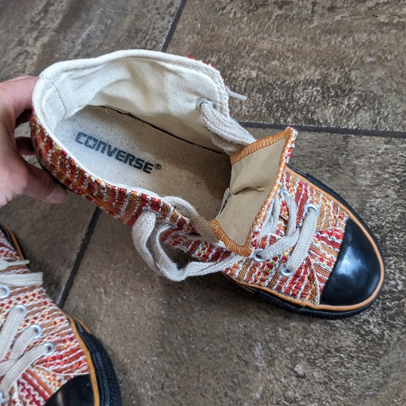 Converse Chuck Taylor All Star Retro Fabric High Top Sneakers Size 5 Ora… - Picture 13 of 16